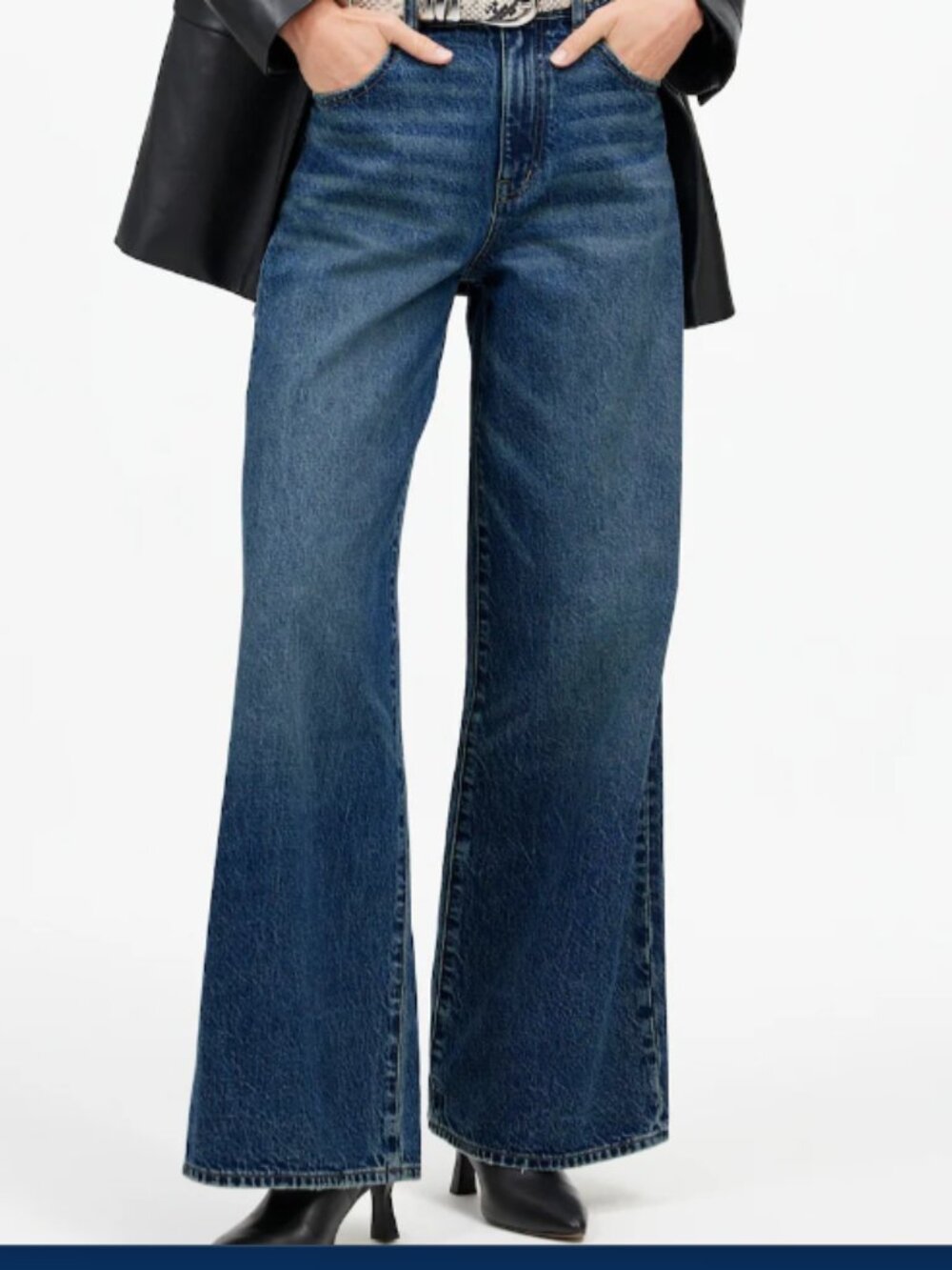 Madewell Superwide Leg jeans Concho-Rigid wash, size 24